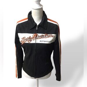 Harley-Davidson Women's Black and Orange  Jacket